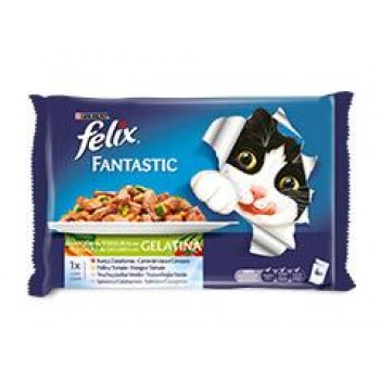 Felix Fantastic Selecção de Legumes em Gelatina 4x100gr